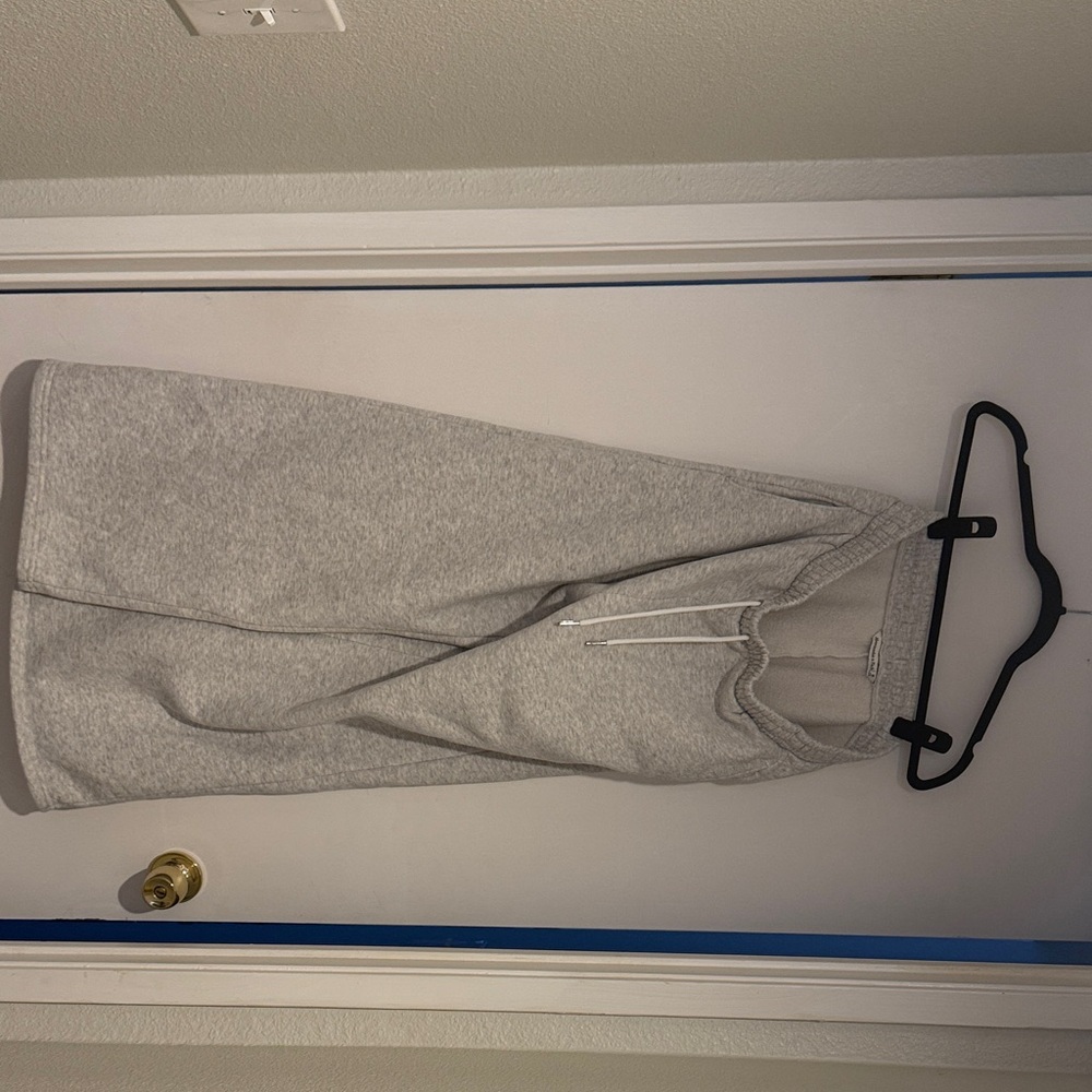 Abercrombie & Fitch Light Gray wide leg sweat pants